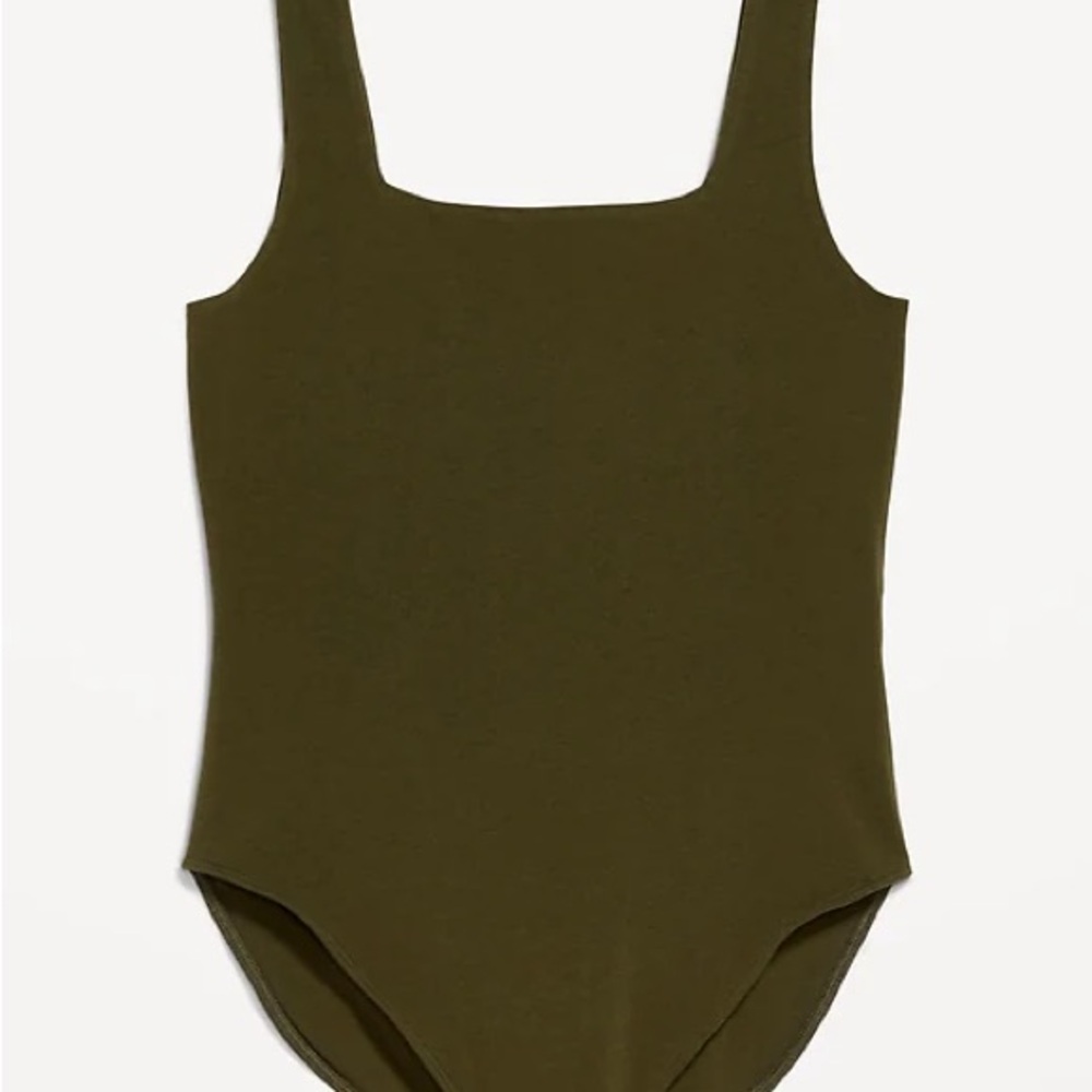 Old Navy Olive Green Square Neck Bodysuit (XL Tall)